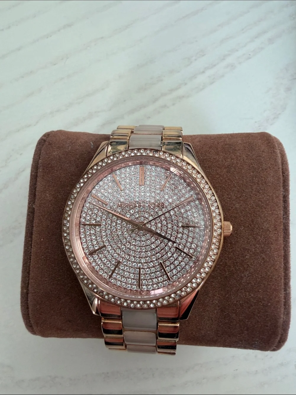 Michael Kors Rose Gold Crystal Pavé Bracelet Watch